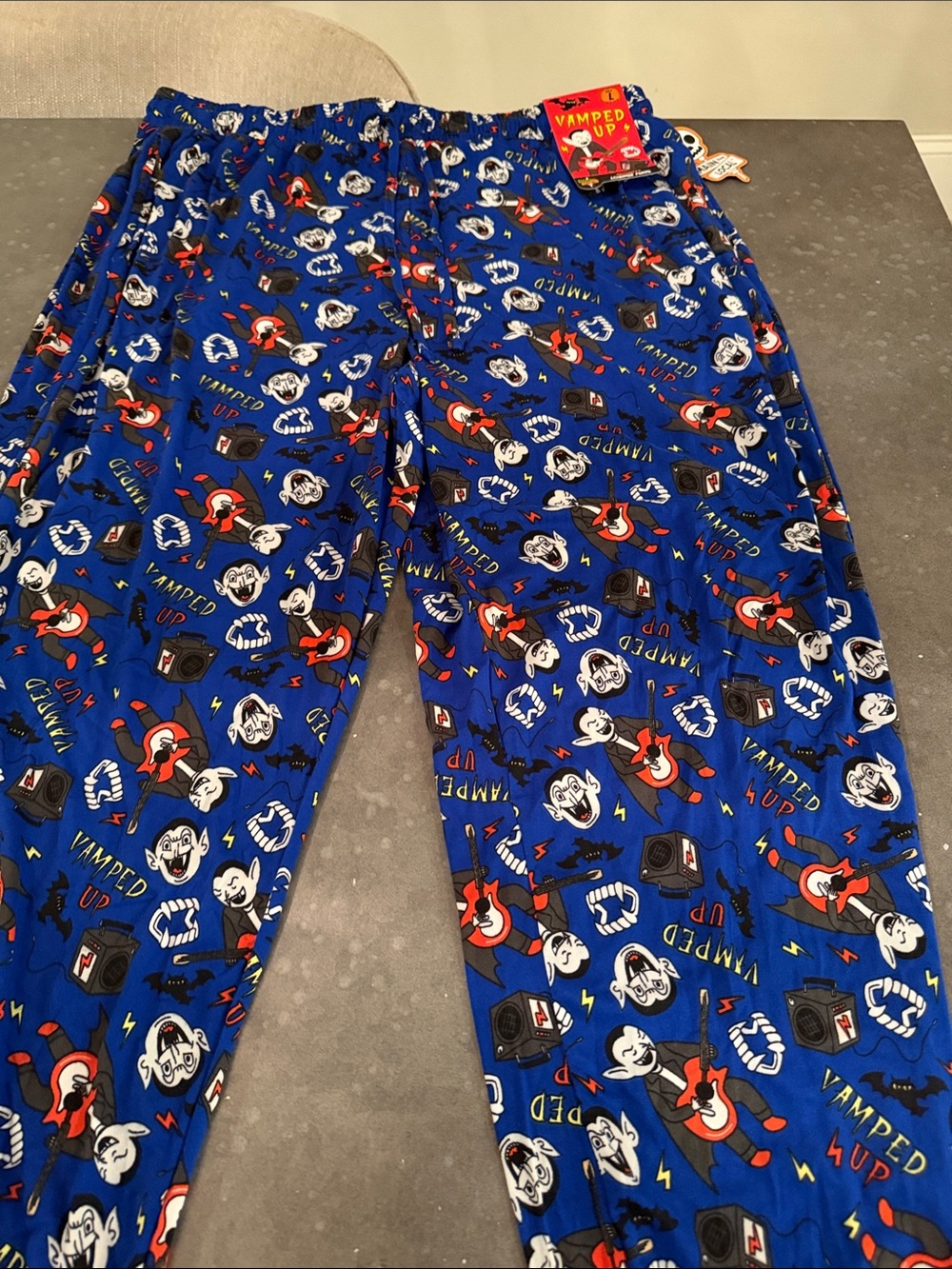 Kids Blue Vampire Graphic Pajama Pants - Unbranded